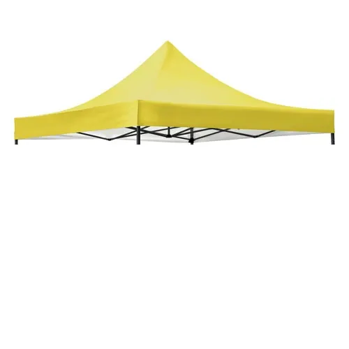 Lona de repuesto carpa aluminio 3 × 3 m en amarillo de poliéster, vista frontal