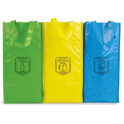 Pack 114 g de 3 bolsas de reciclaje non woven laminado personalizable