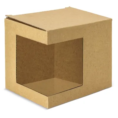Caja de cartón kraft para taza personalizable