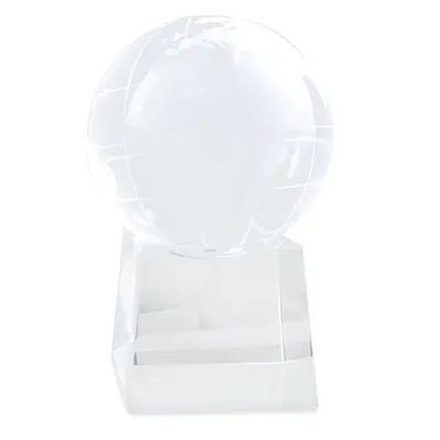 Cristal bola del mundo grande personalizable