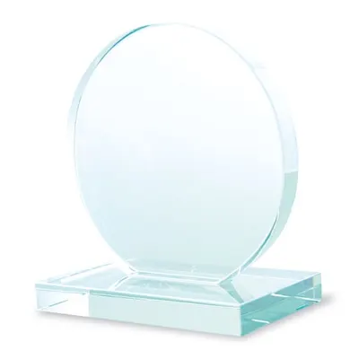 Cristal redondo con base personalizable