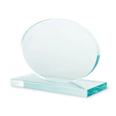 Cristal ovalado con base personalizable