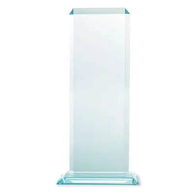 Placa de cristal biselada grande personalizable