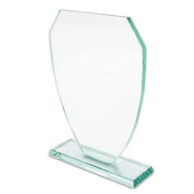 Placa de cristal con base grande personalizable