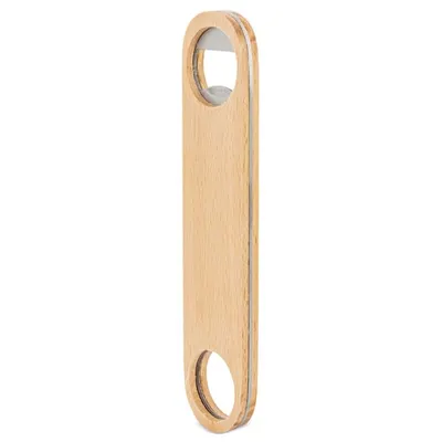 Abrebotellas barman de madera personalizable