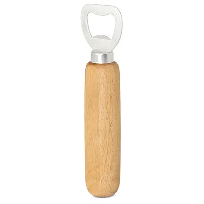 Abrebotellas de madera natural personalizable