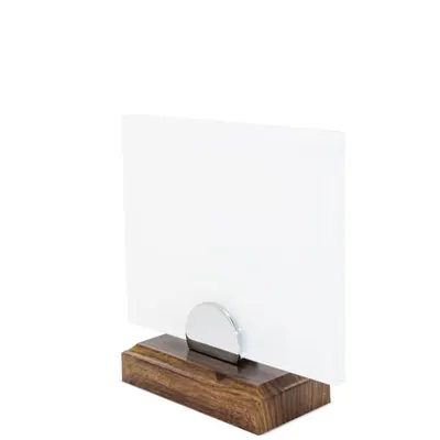 Metopa sobremesa cristal y madera 18 × 14 cm personalizable