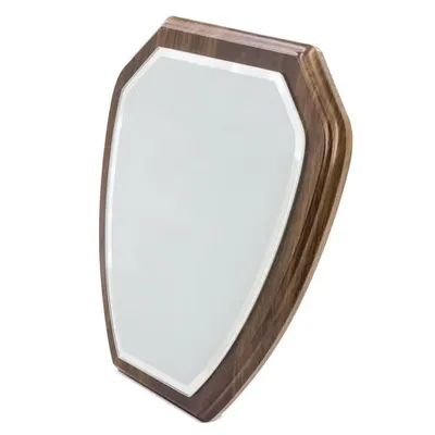 Metopa de cristal y madera redondeada personalizable