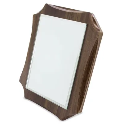 Metopa de cristal y madera rectangular personalizable