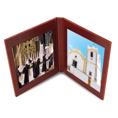 Retablo dúo de madera DM 18 × 10 cm personalizable