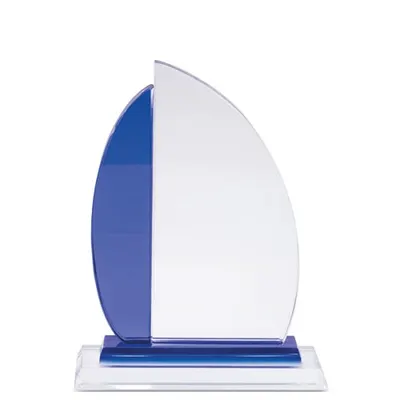 Trofeo de cristal 12,8 × 16,3 cm personalizable