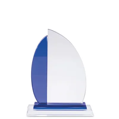 Trofeo de cristal 12,9 × 14,2 cm personalizable