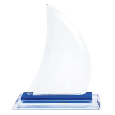 Trofeo de cristal Lyra 15,6 × 19 cm personalizable