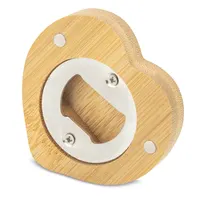 Abrebotellas imantado de bambú Desiré 6,4 × 6 × 1 cm de bambú, detalle 2