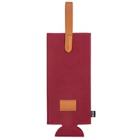 Funda de fieltro para botella de vino con asa de fieltro y pu, detalle 1