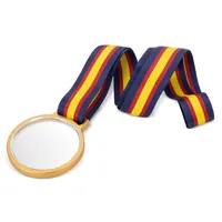 Medalla de cristal Viktor con cinta multicolor de poliéster, aluminio y abs, detalle 13